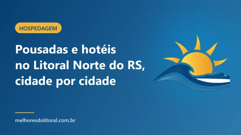 Capa do guia de pousadas e hotéis no Litoral Norte do RS, cidade por cidade